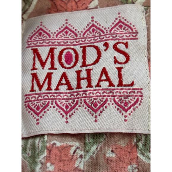 Mod's Mahal top, pink/gray, global inspired, bohemian, hippie, cottagecore - Picture 6 of 6